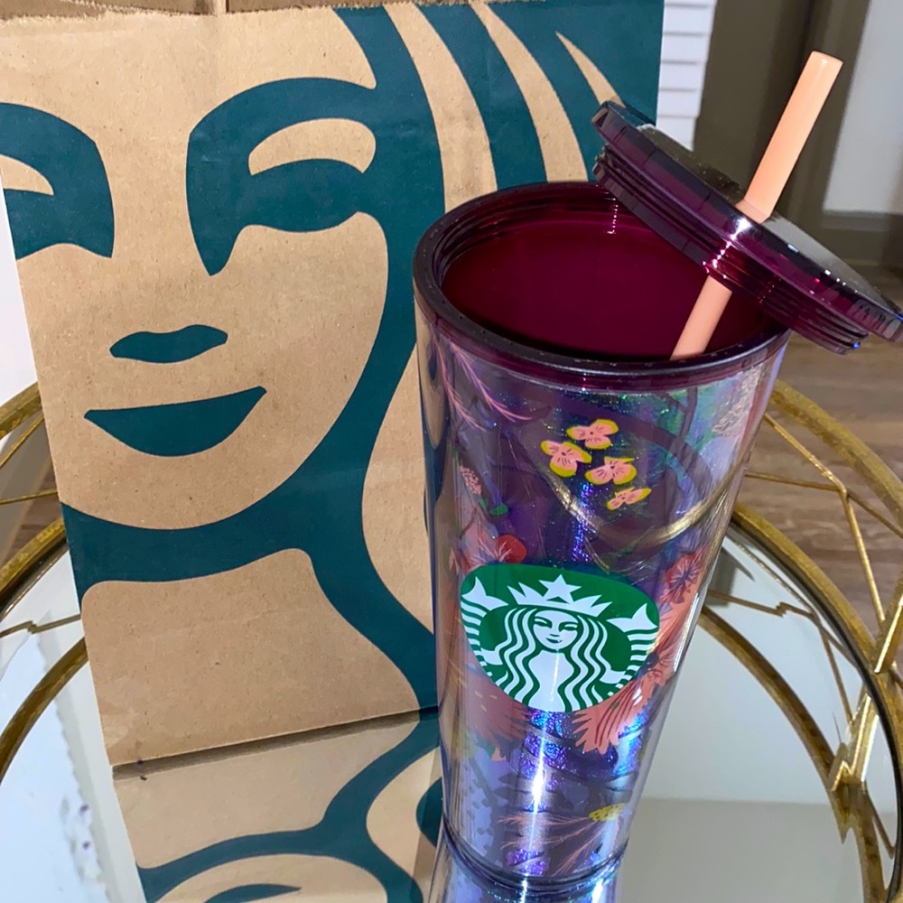 STARBUCKS PLASTIC COLD CUP - RISING FLORAL 🌸 - Picture 4 of 7